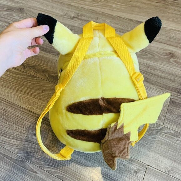 Vintage 1999 Pokemon Pikachu Backpack Fat 12" Plush by Nintendo RARE - Picture 5 of 13